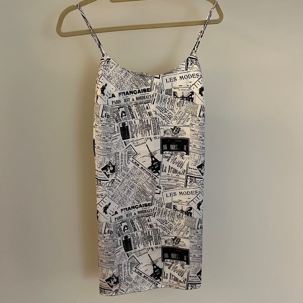 Forever 21 newspaper print dress size small